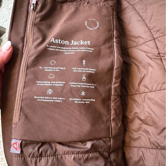 Halfdays Aston Jacket Belted Ski Jacket Brown Spiked Cocoa Small Waterproof - Picture 11 of 12